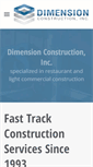 Mobile Screenshot of dimensionconstructioninc.com