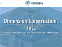Tablet Screenshot of dimensionconstructioninc.com